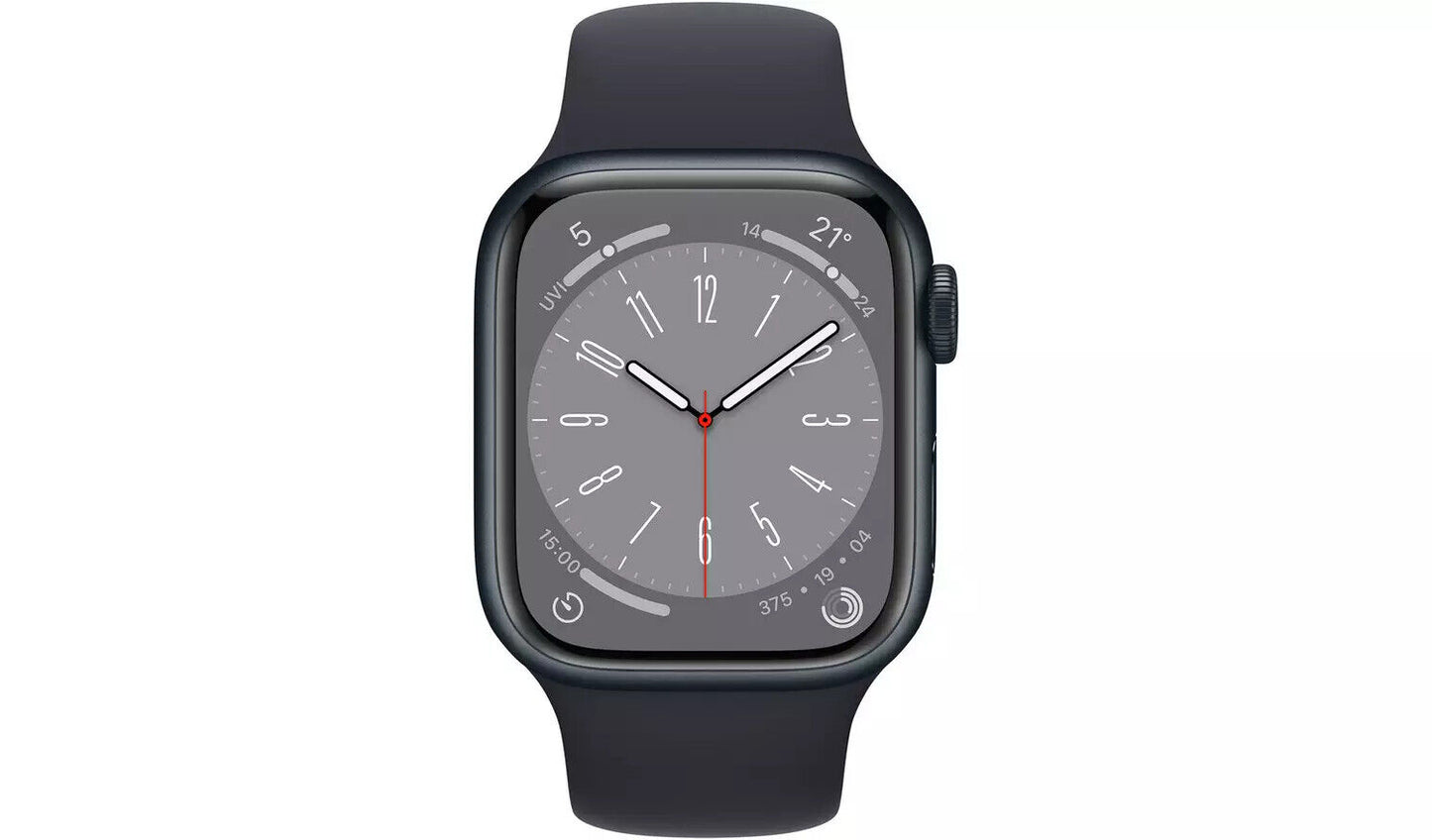 Apple Watch Series 8 GPS + Cell 41mm Midnight Sport Band