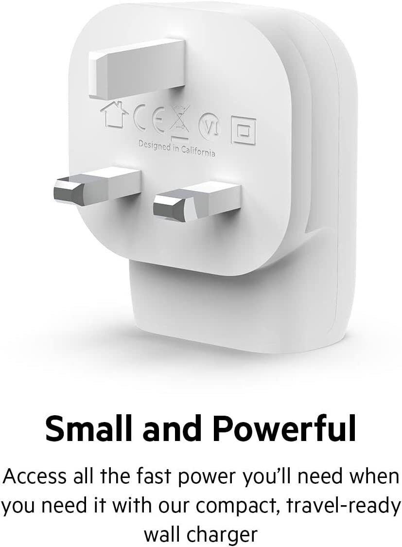 Belkin 30W USB C Wall Charger with USB-C to C Cable, PPS, PowerDelivery