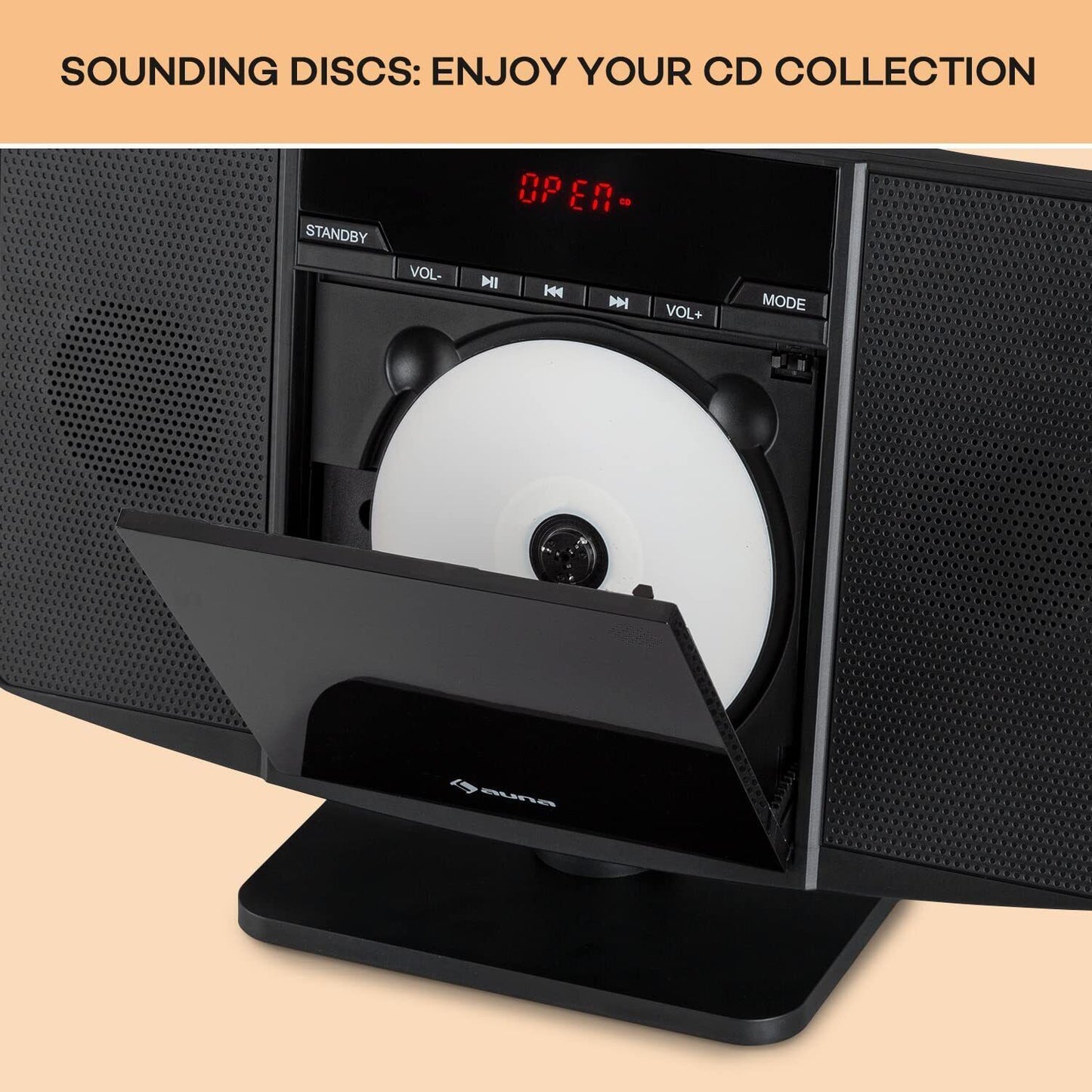 Auna Portable Radio CD Player for Home