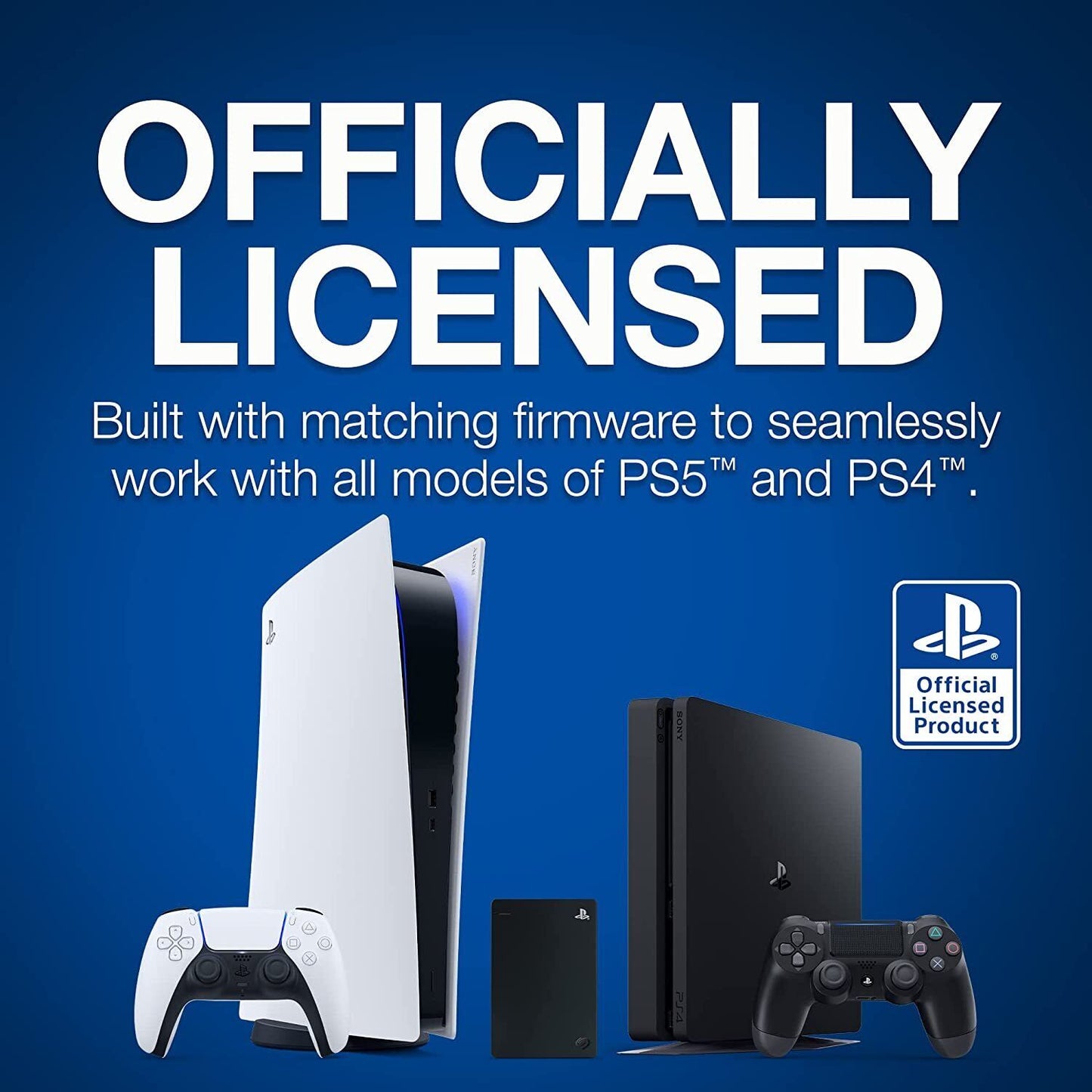 Seagate Game Drive for PS4 and PS5, 2TB, Portable External Hard Drive