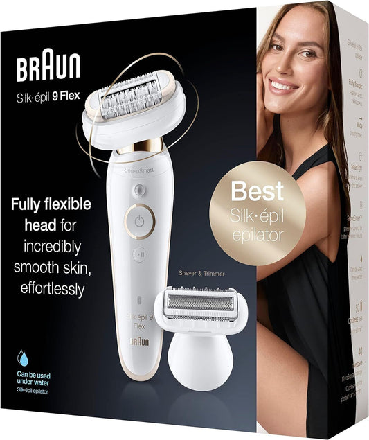 Braun Silk-épil 9 Flex Wet & Dry Epilator with Flexible Head