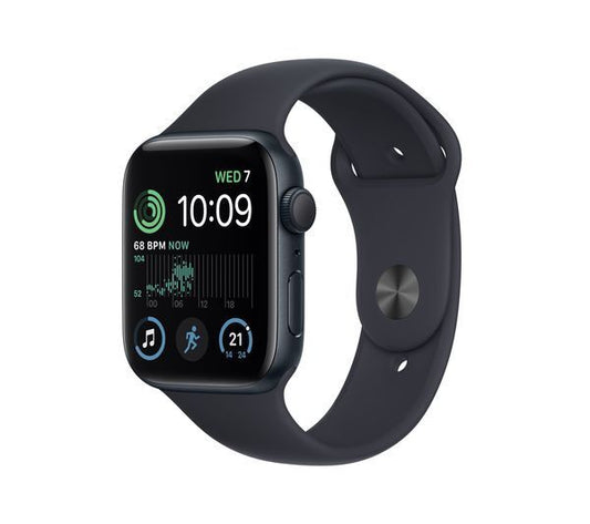 APPLE Watch SE (2022) - Midnight with Midnight Sports Band, 44 mm