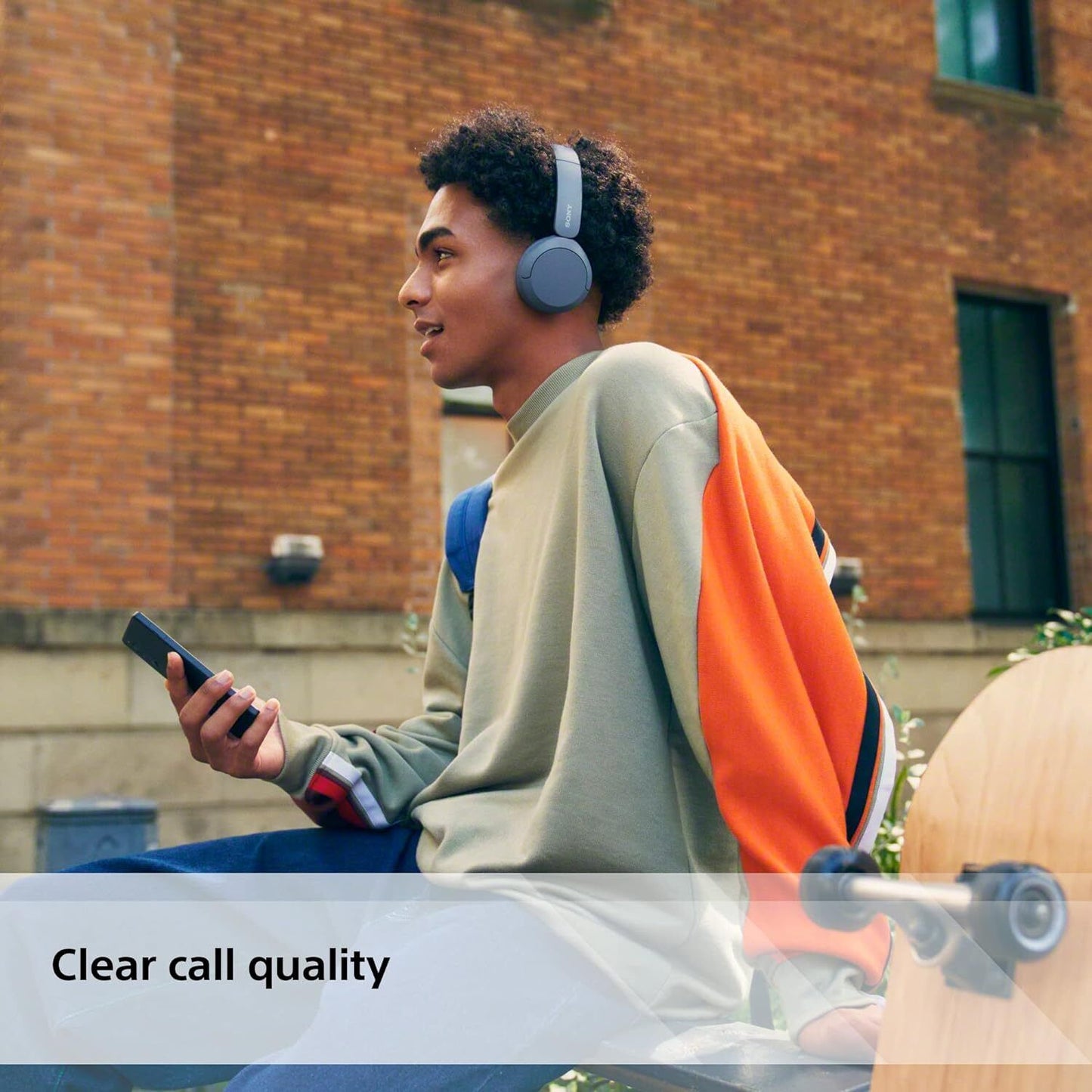 Sony WH-CH520 On-ear headset Bluetooth (1075101) Stereo Blue Microphone