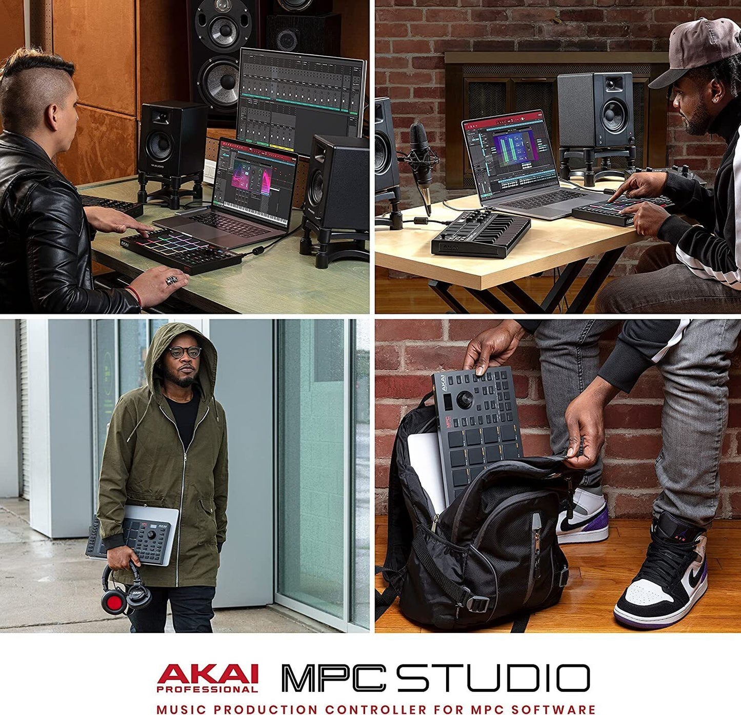 Akai Professional MPC Studio - MIDI Controller Beat Maker with 16 velocity sensi