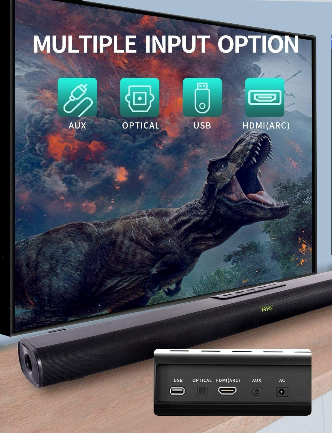 vmai soundbar s5 Built-in Subwoofer, Wired & Wireless Bluetooth 5.0 60W