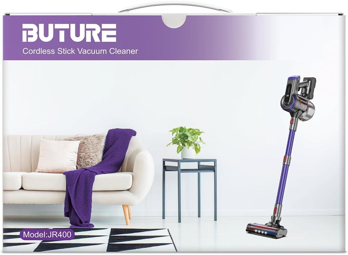 BuTure Cordless Vacuum, 33 Kpa Powerful Stick Vacuum with Rechargeable Battery