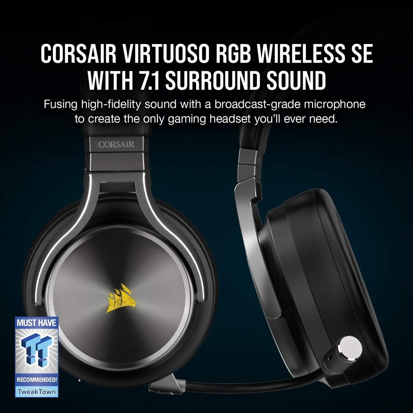 Corsair Virtuoso RGB Black Over Head Gaming Headset
