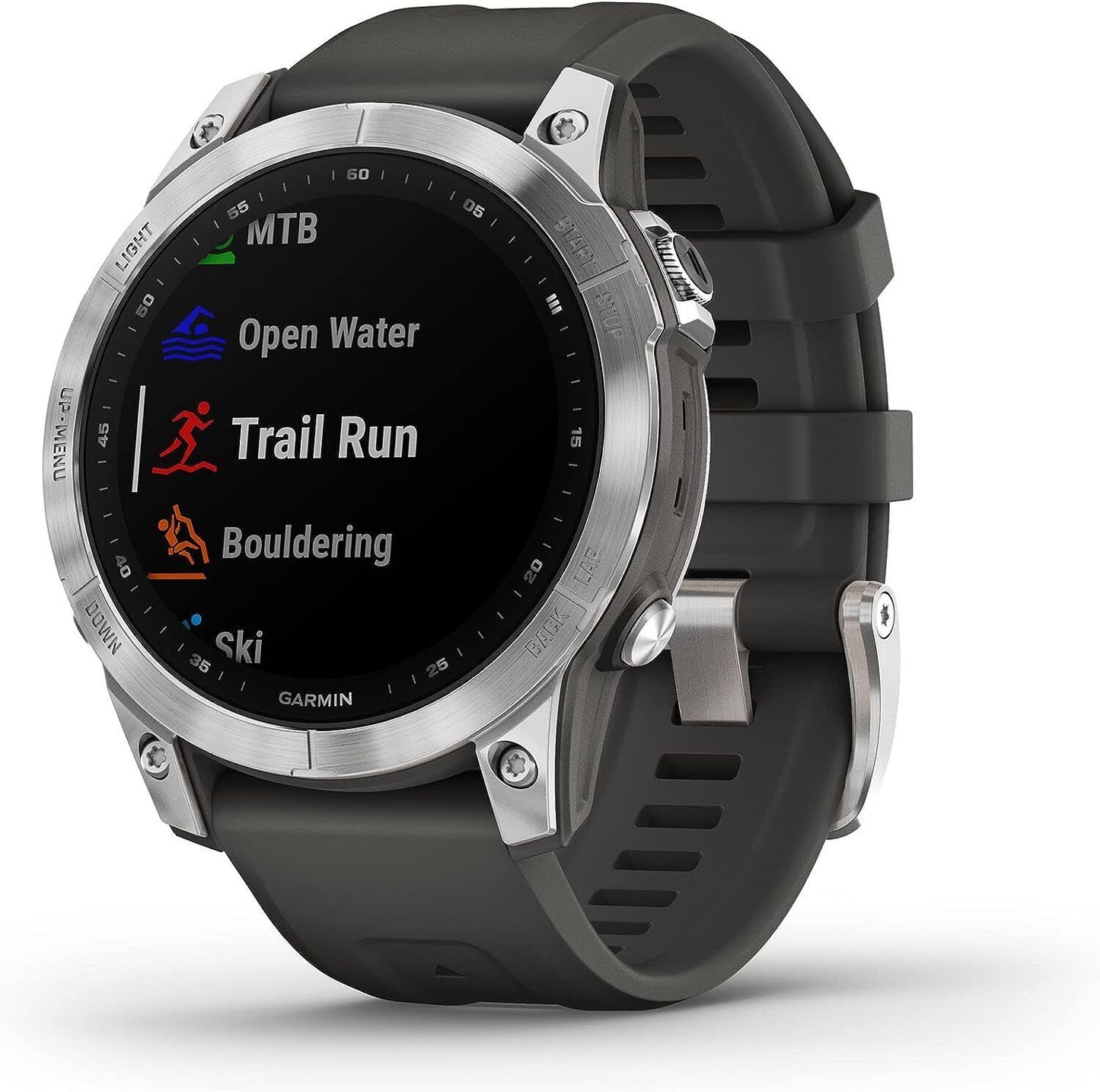 Garmin fēnix 7 Multisport GPS Watch, Silver with Graphite Band