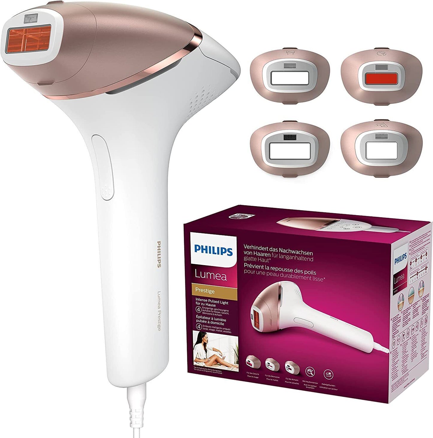 Philips Lumea Prestige IPL - Hair Removal Device with 4 Intelligent attachments