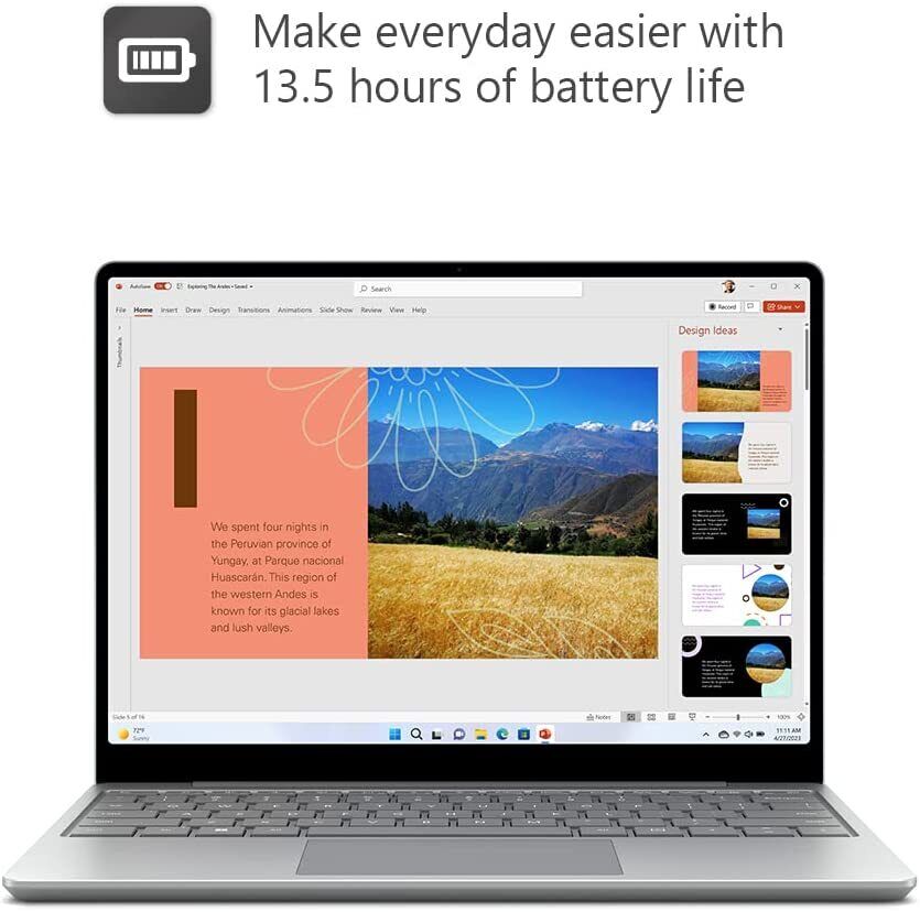 Microsoft Surface Laptop Go 2 Ultra-Thin 12.4” Touchscreen Laptop