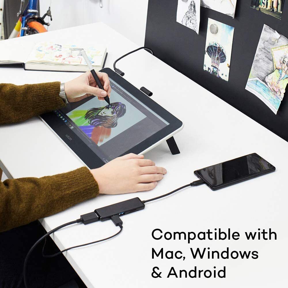 Wacom DTC133 Graphics Tablet - Black 13.3 inch full HD display 1920 x 1080 pen