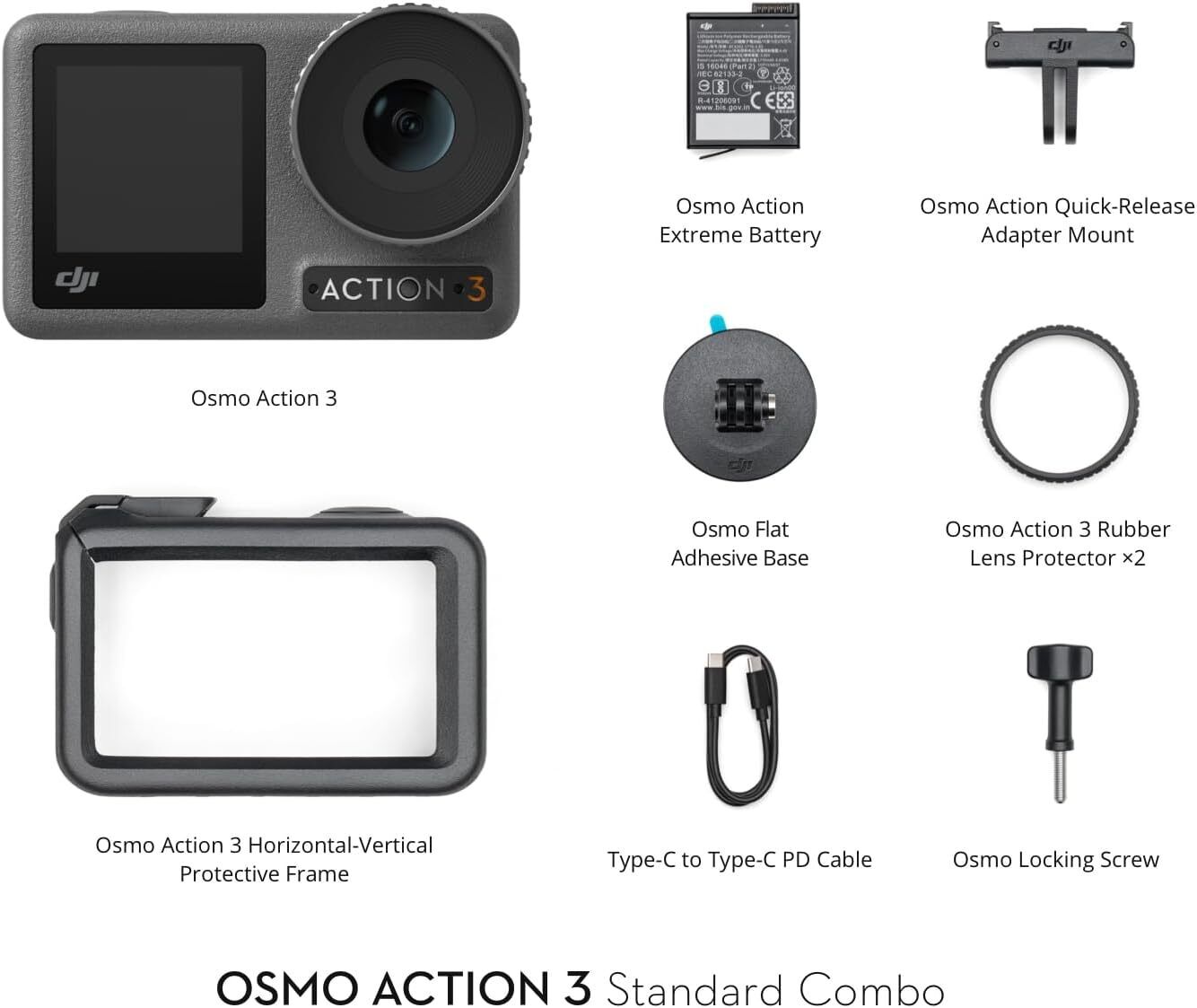 DJI Osmo Action 3 Standart Combo Action Camera