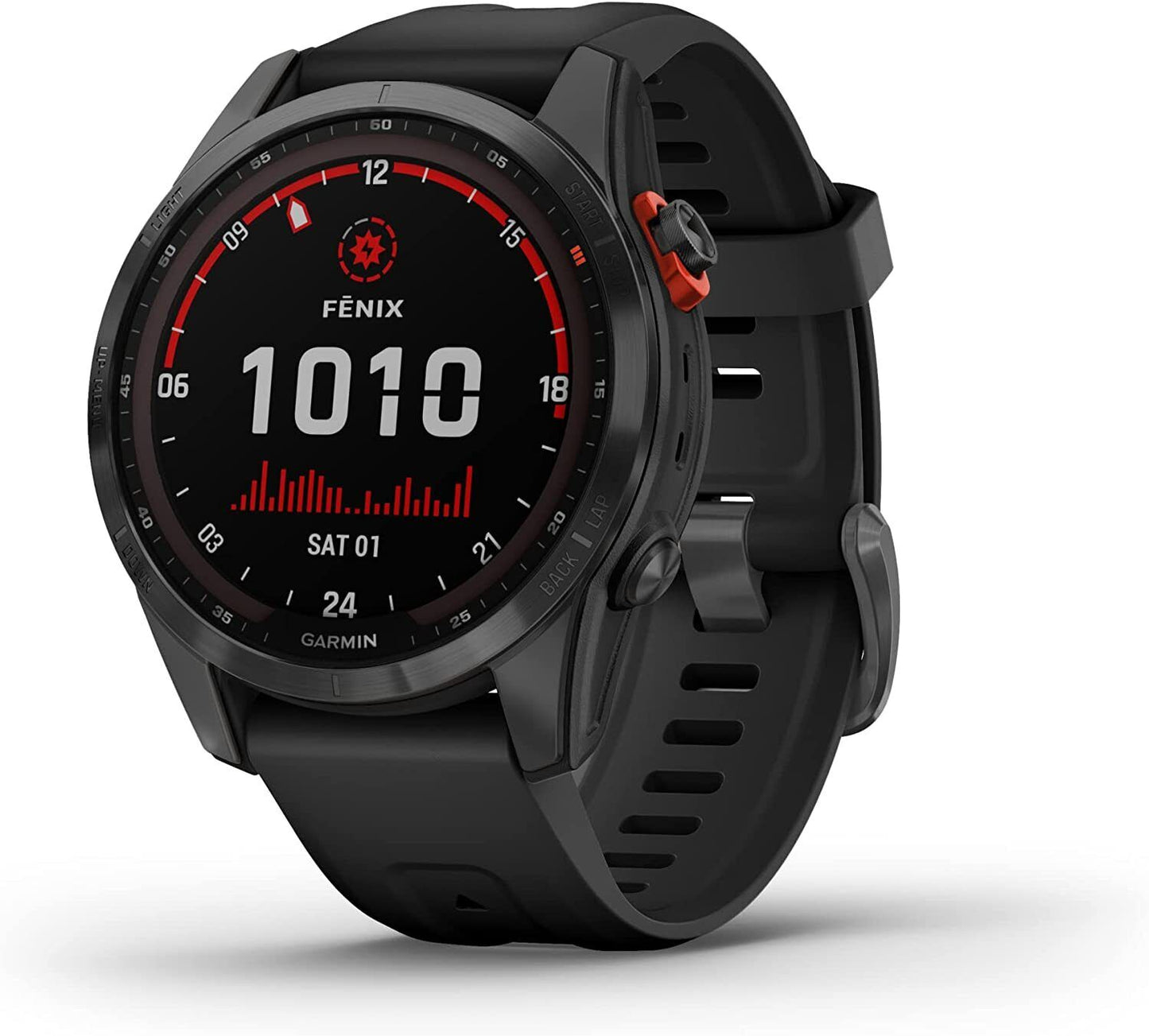 Garmin fēnix 7S Solar Multisport GPS Watch, Slate Grey with Black Band
