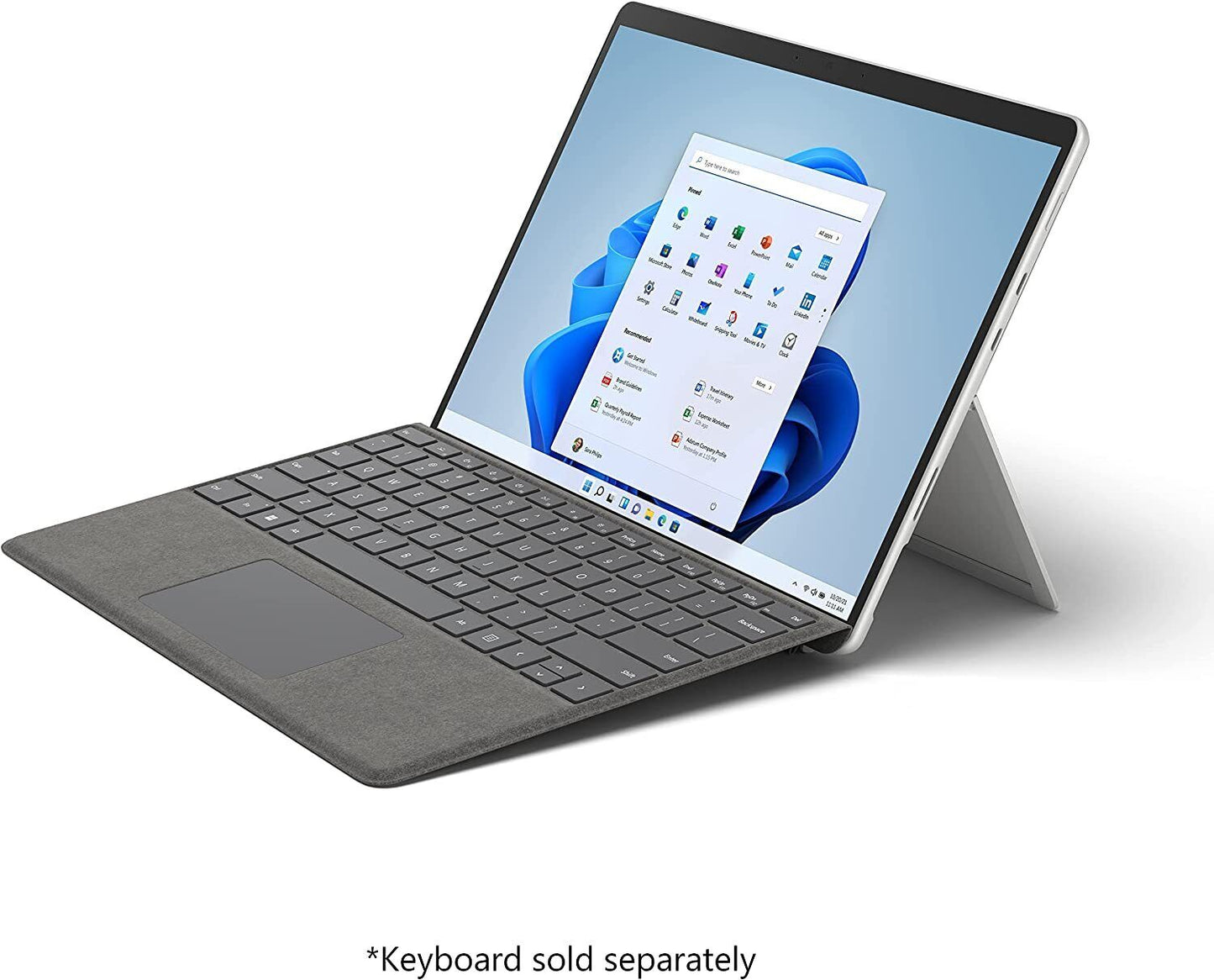 Microsoft Surface Pro 8 or Pro X - Signature Type cover - Silver - and Slim Pen