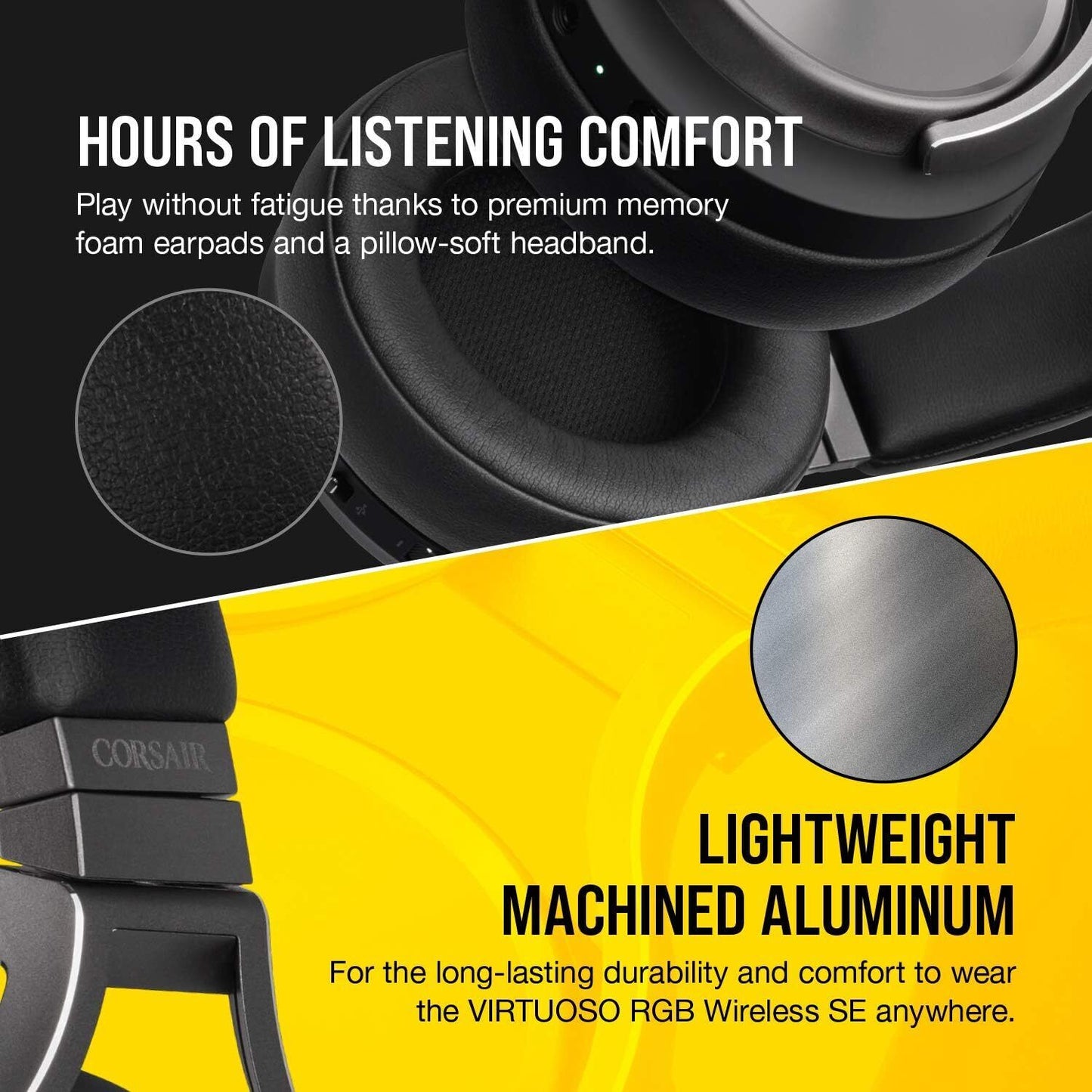 Corsair Virtuoso RGB Black Over Head Gaming Headset