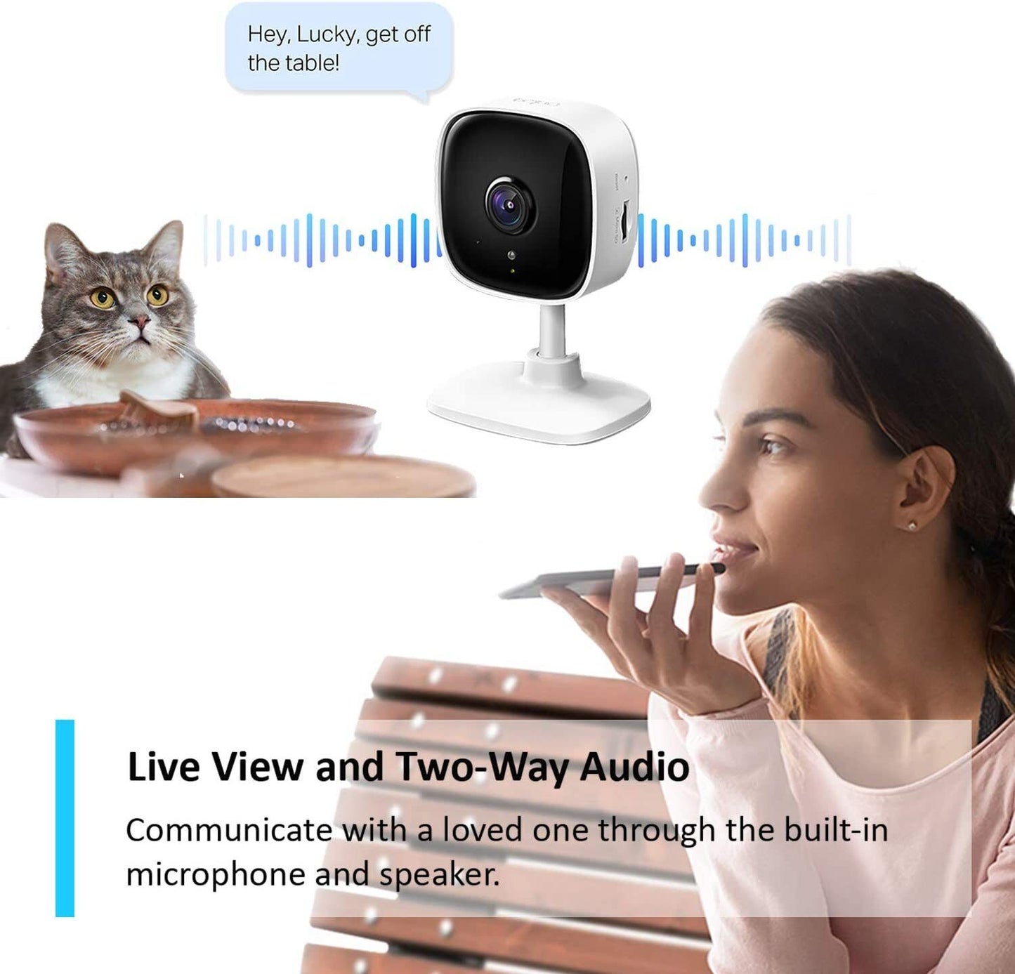 TP-Link Tapo Mini Smart Security Camera, Indoor CCTV, Works with Alexa & Google
