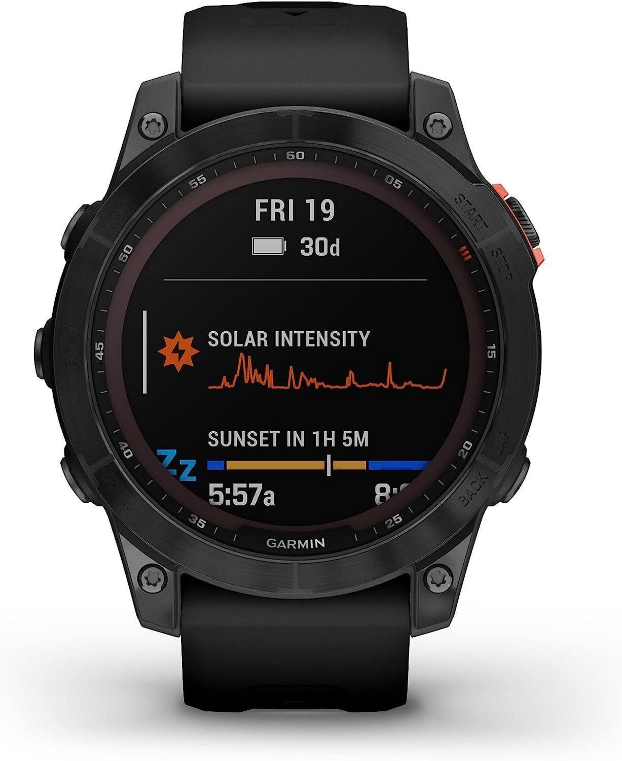 Garmin fēnix 7 Solar Multisport GPS Watch, Black with Silicone Band