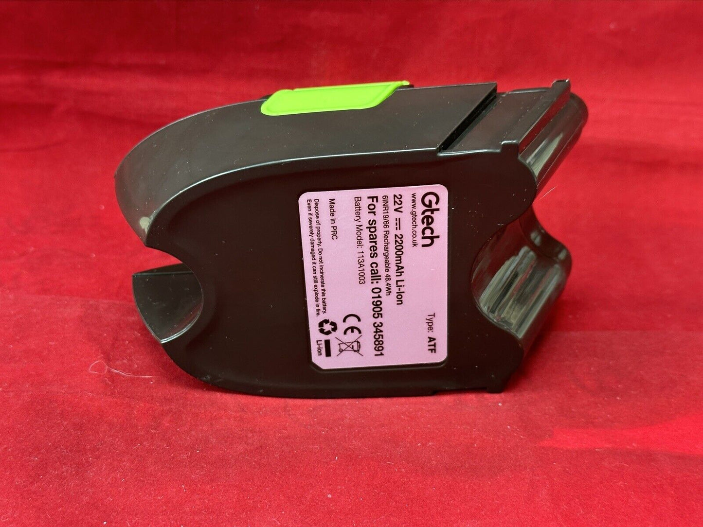 Gtech MULTI K9 hand held battery MODEL NUMBER 113A1003