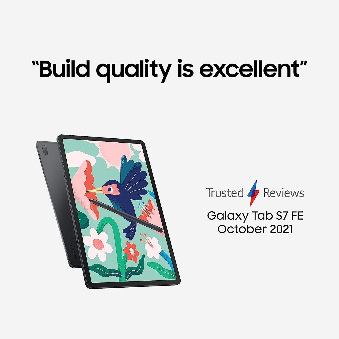 Samsung Galaxy Tab S7 FE 12.4 Inch Wi-Fi Android Tablet 64GB Black 3Y Warranty