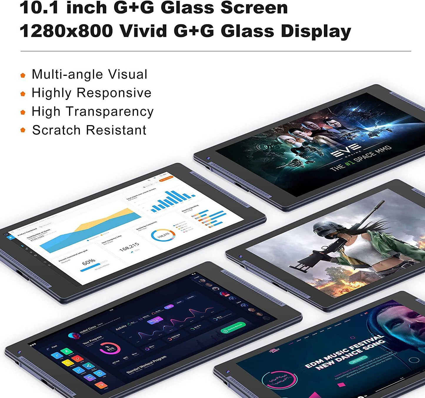 TJD 10.1 inch Tablet, Android Tablets with Stand, 2GB RAM 64GB ROM - Pink