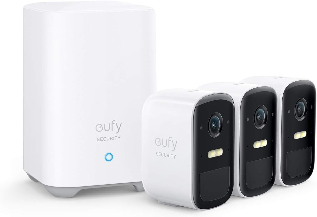 eufyCam 2C Security Camera Outdoor, Home Security Camera Systems, plus 3 Mounts