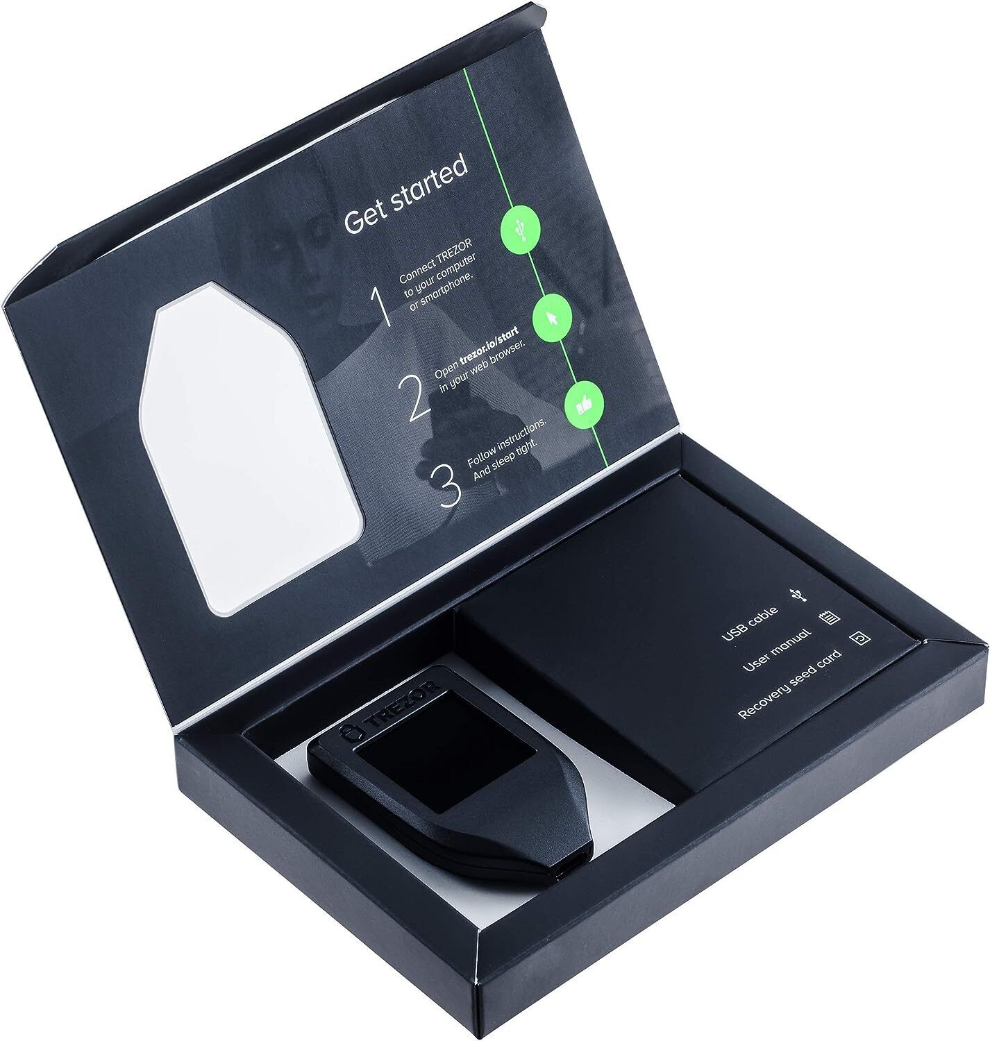 Trezor Model T - Advanced Crypto Hardware Wallet with LCD Touchscreen, Secure Bi
