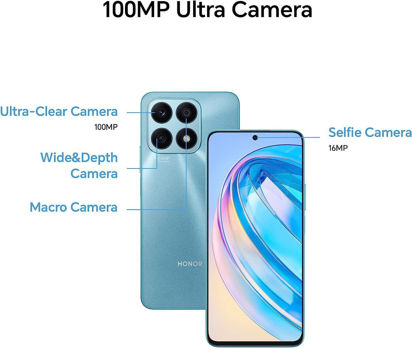 HONOR X8a Mobile Phone Unlocked, 100MP Triple Camera