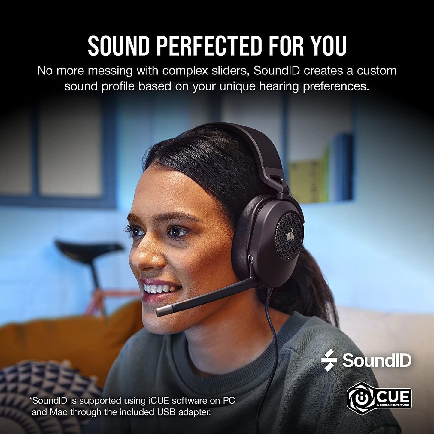 Corsair HS65 SURROUND Gaming Headset - Carbon