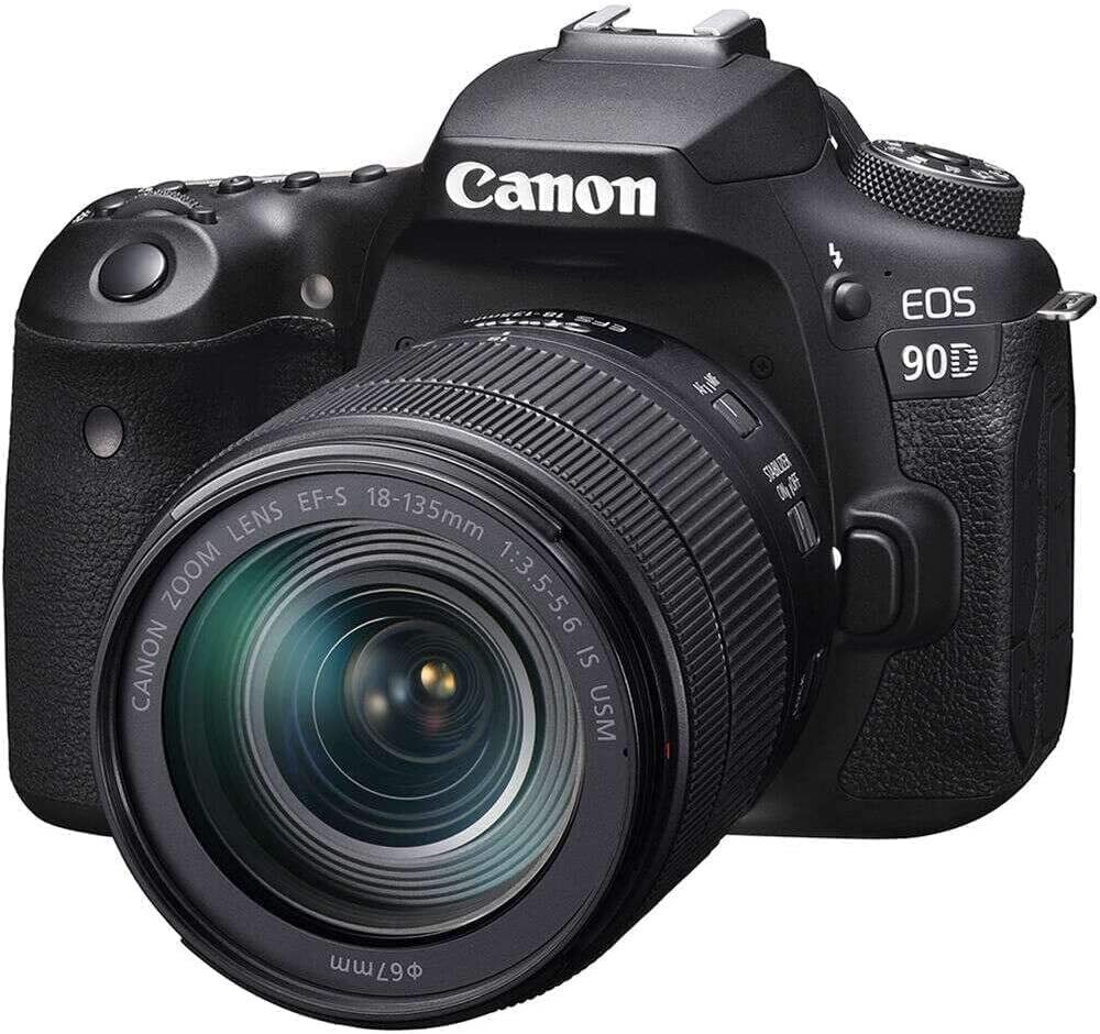 Canon EOS 90D 32.5MP Digital SLR Camera - Black (EF-S 18-135mm f/3.5-5.6 IS USM)