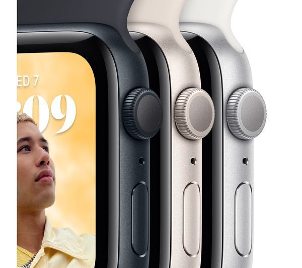 APPLE Watch SE (2022) - Midnight with Midnight Sports Band, 44 mm