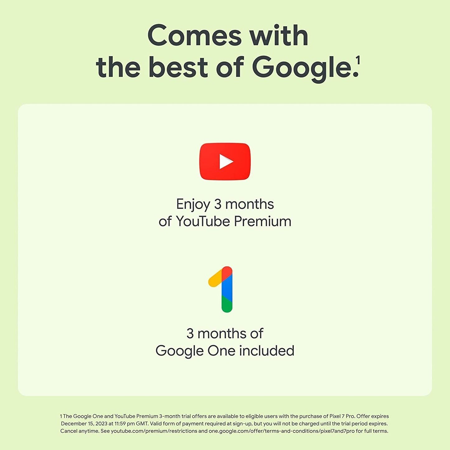 Google Pixel 7 – Unlocked Android 5G Lemongrass 128GB