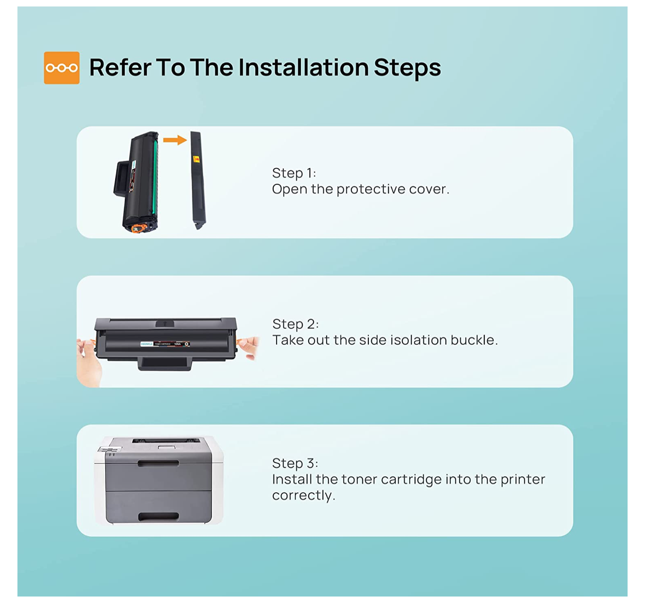 Cool Toner 106A W1106A Compatible Toner Cartridge Replacement for HP box of 2