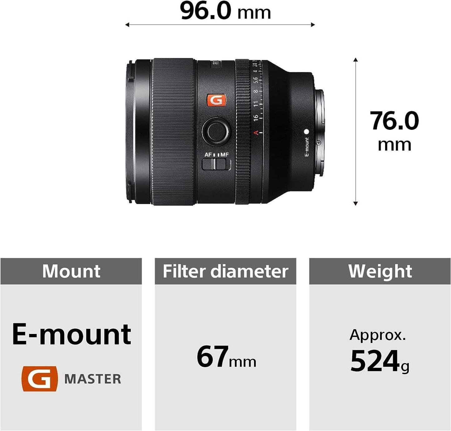 Sony FE 35mm f/1.4 GM Wide Angle Lens Premium G Master Series prime lens