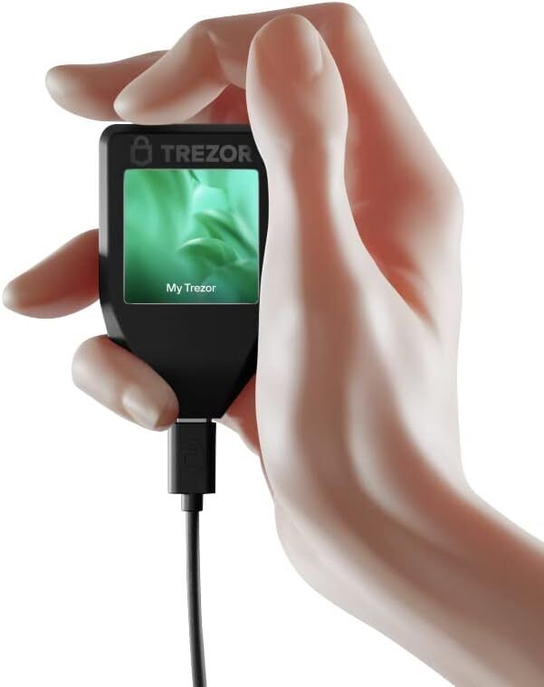 Trezor Model T - Advanced Crypto Hardware Wallet with LCD Touchscreen, Secure Bi