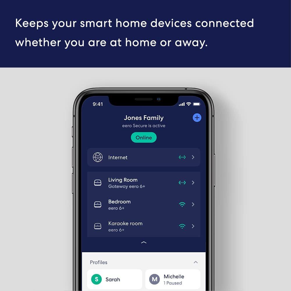 Amazon eero 6+ mesh Wi-Fi 6 router system | built-in Zigbee smart home hub |
