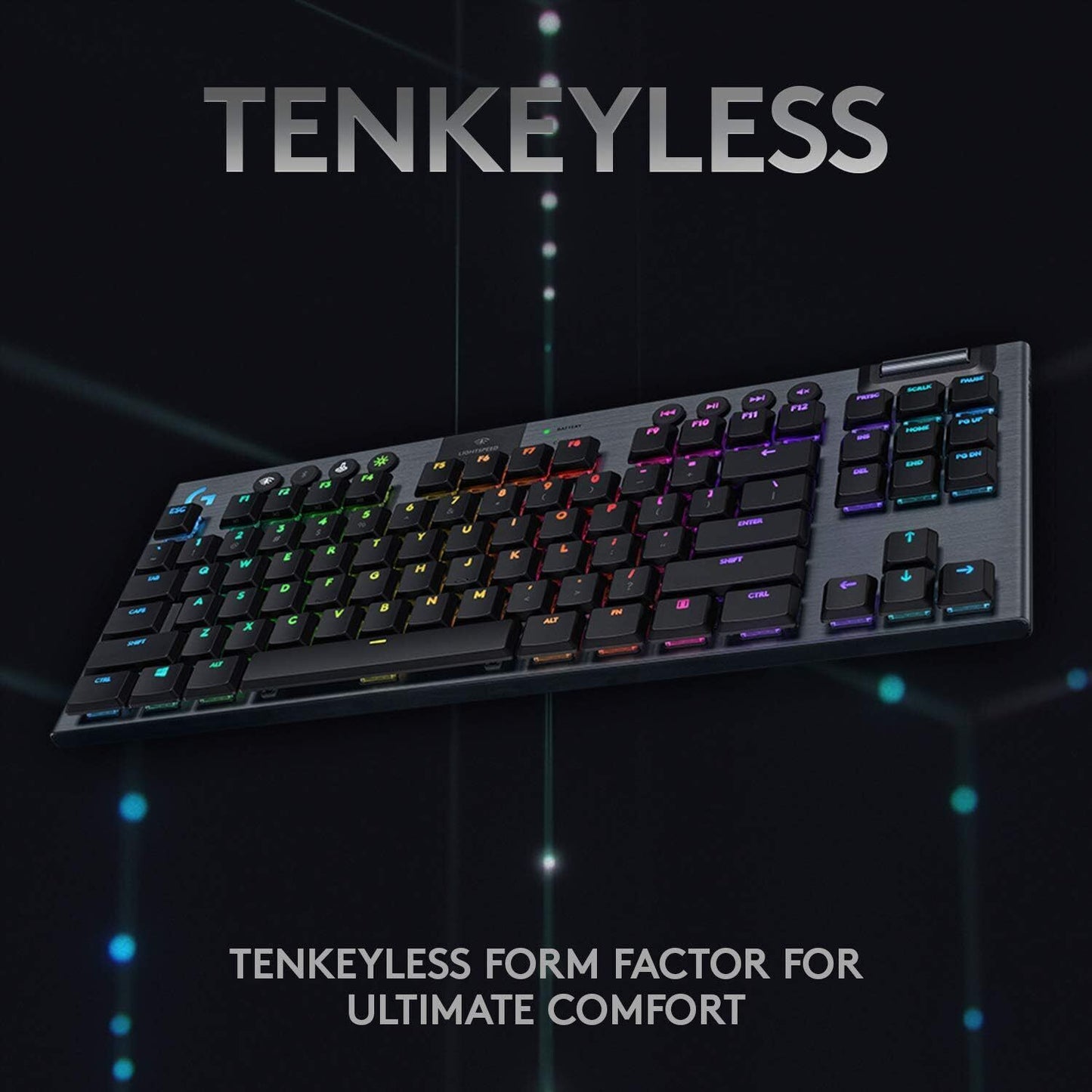 Logitech G915 TKL Wireless Gaming Tactile Keyboard, UK English (Qwerty) - Carbon