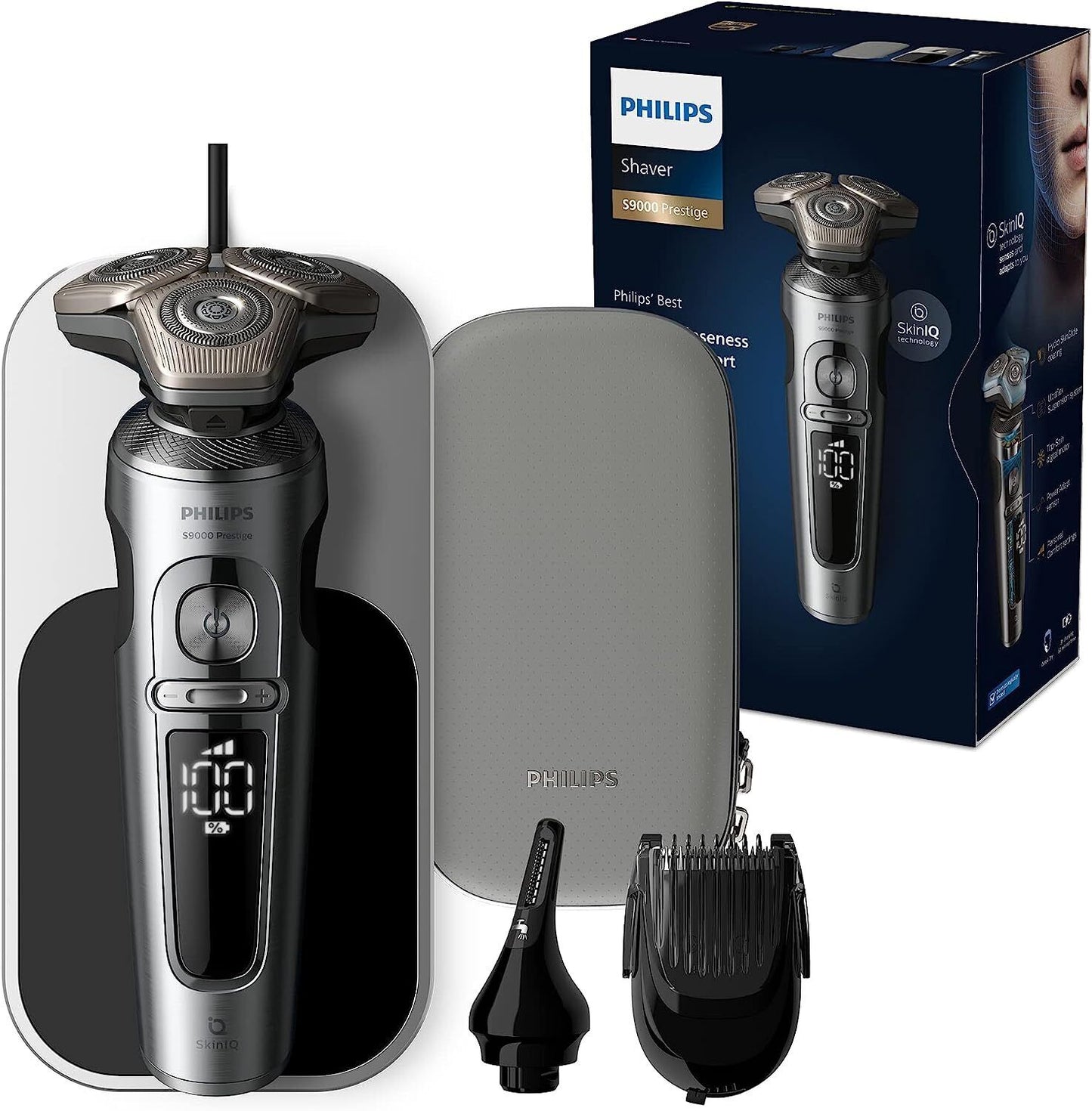Philips Shaver S9000 Prestige Cordless shaver with 2 attachments SP9872/22