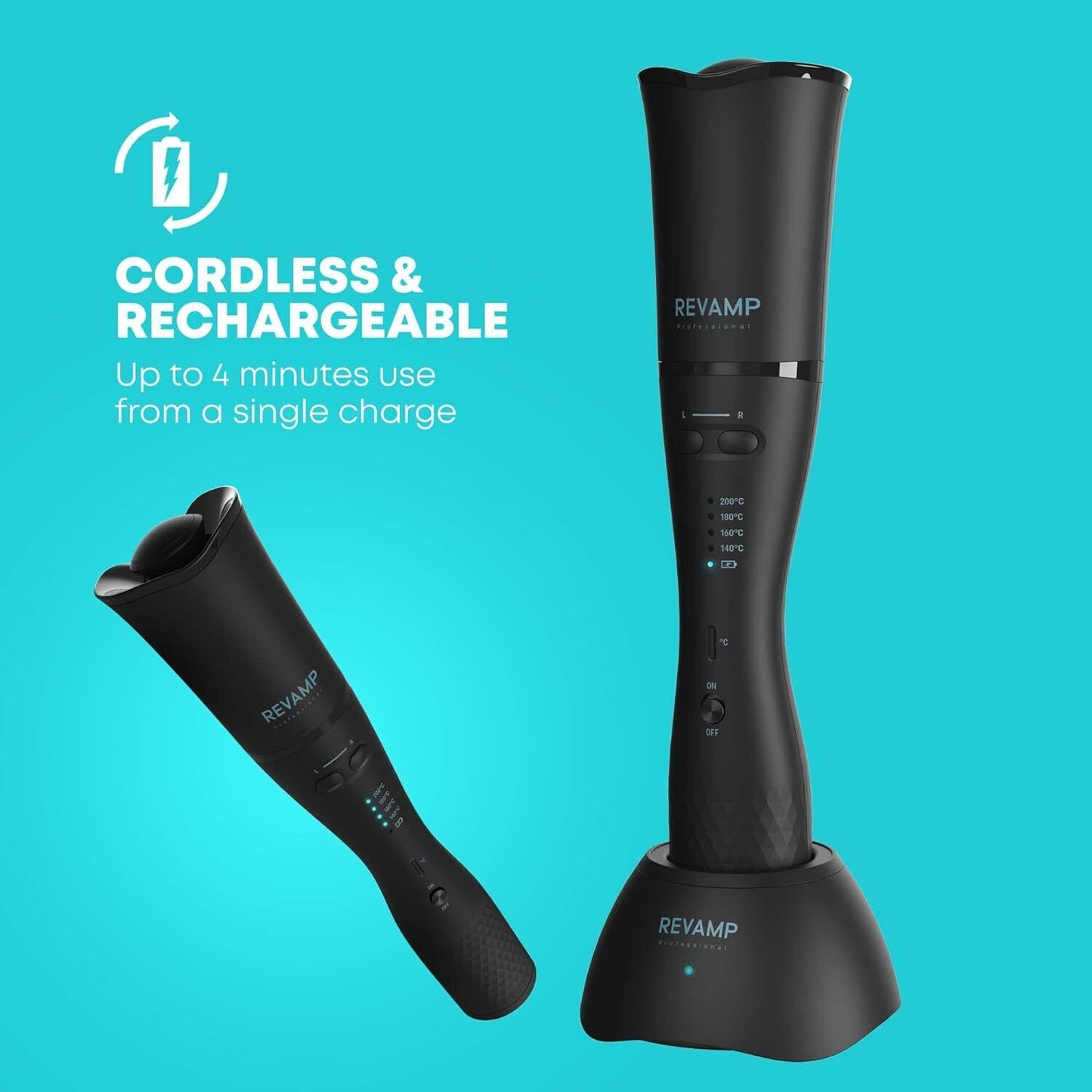 Revamp Progloss Liberate Cordless Hollywood Automatic Rotating Curler