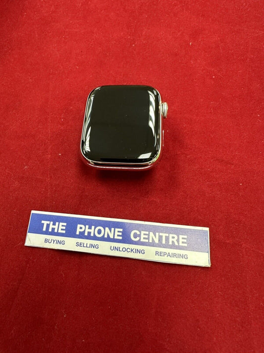 Apple Watch Series 8 GPS CELLULAR 45mm Silver Stainless Steel Case 100% Battery