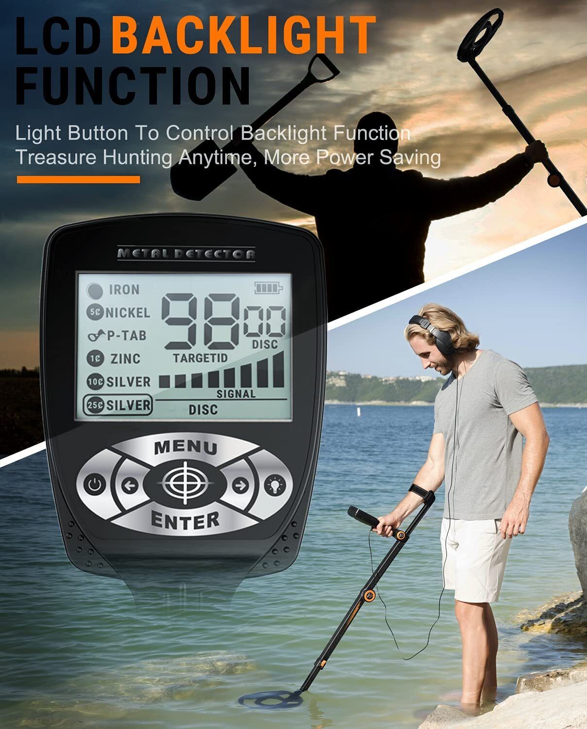SUNPOW Foldable Metal Detector OT-MD05