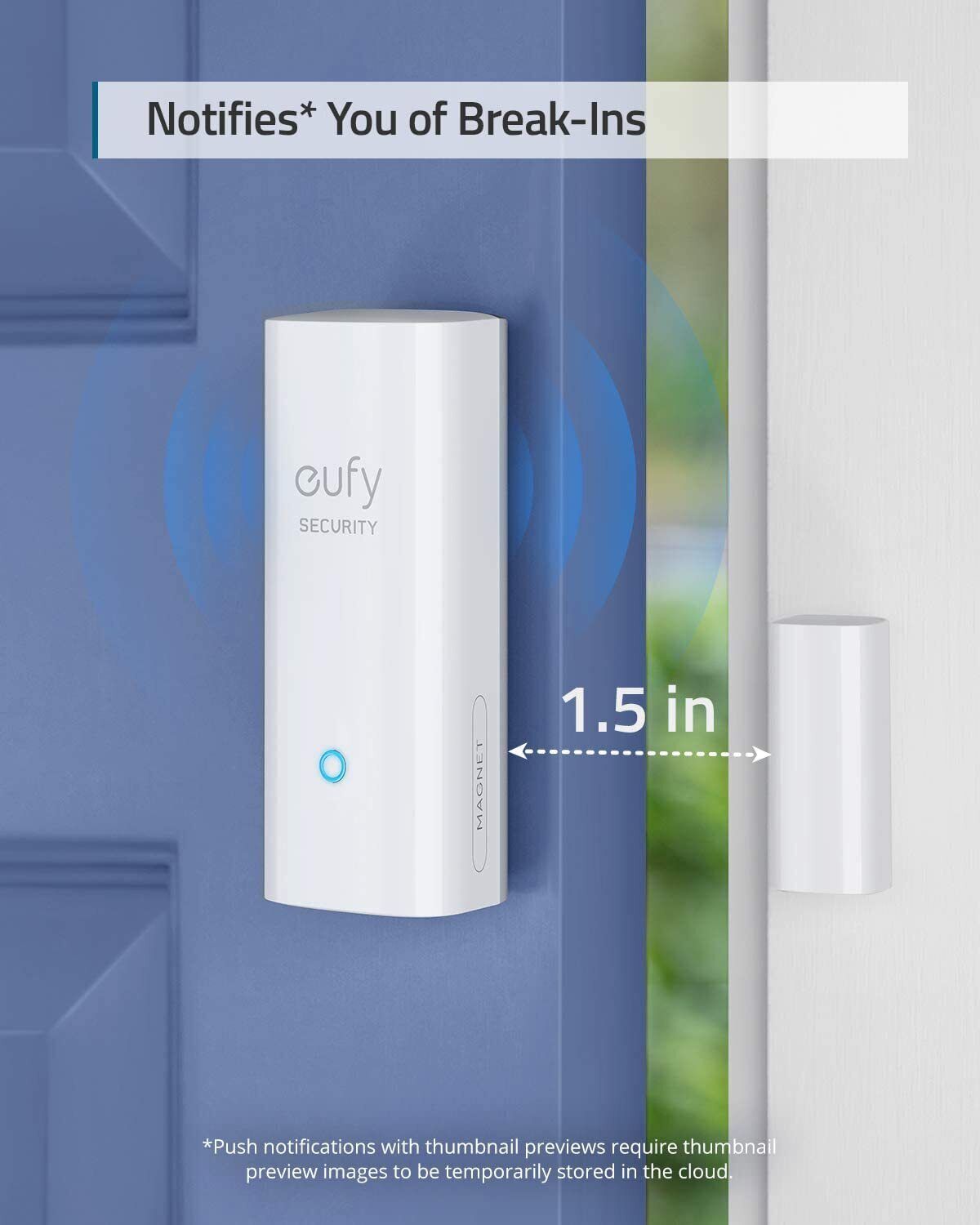 eufy Security, Entry Sensor, Detects Opened and Closed Doors or Windows, Sends A