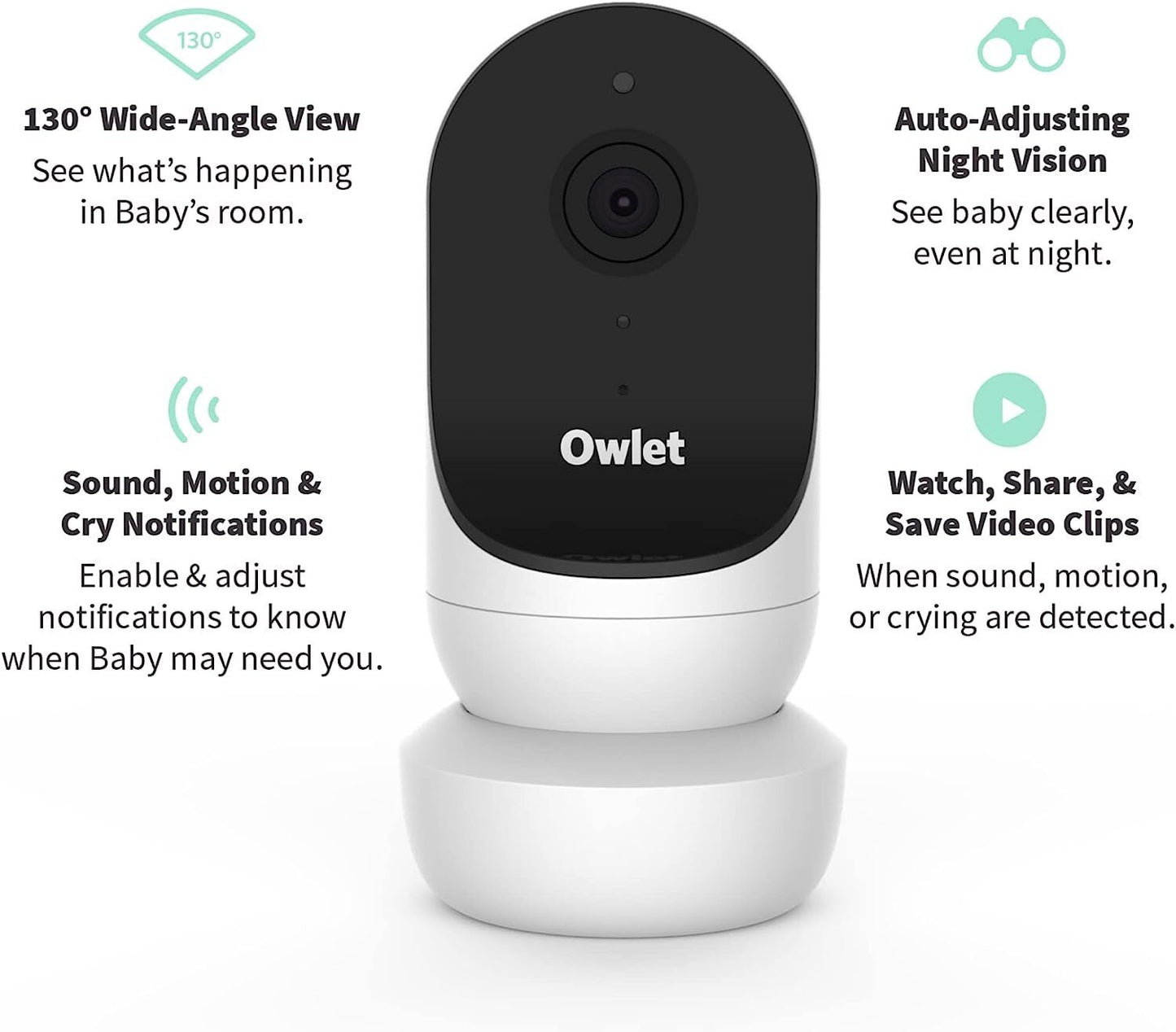 Owlet Cam 2 Baby Monitor with Camera and Audio - HD Video