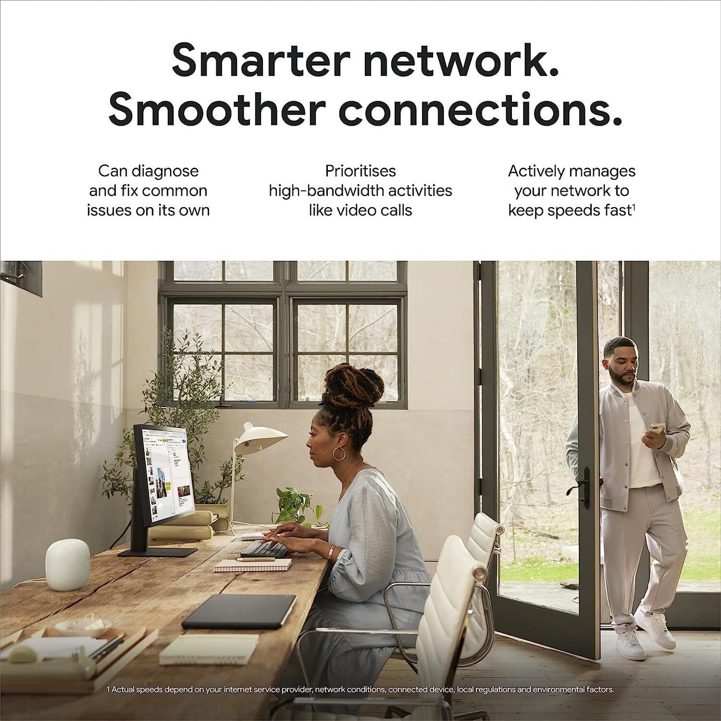 Google Wifi Pro – Wi-Fi 6E Reliable home system with fast speed and whole-home
