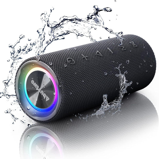 Abuytwo Bluetooth Speaker, IPX7 Waterproof, 0W, 24H Playtime, Built-in Mic