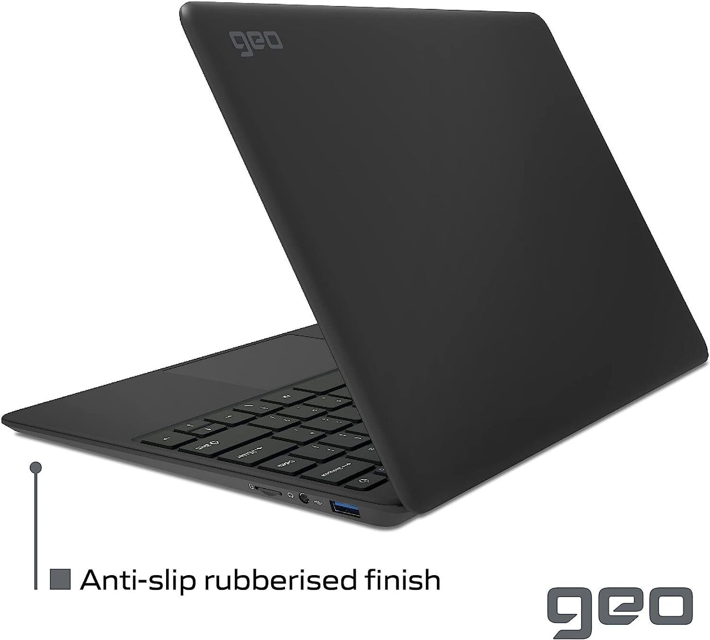 GeoBook 2E 12.5-inch Laptop Windows 10 Intel Celeron 4GB RAM AC Wi-Fi 64GB eMMC