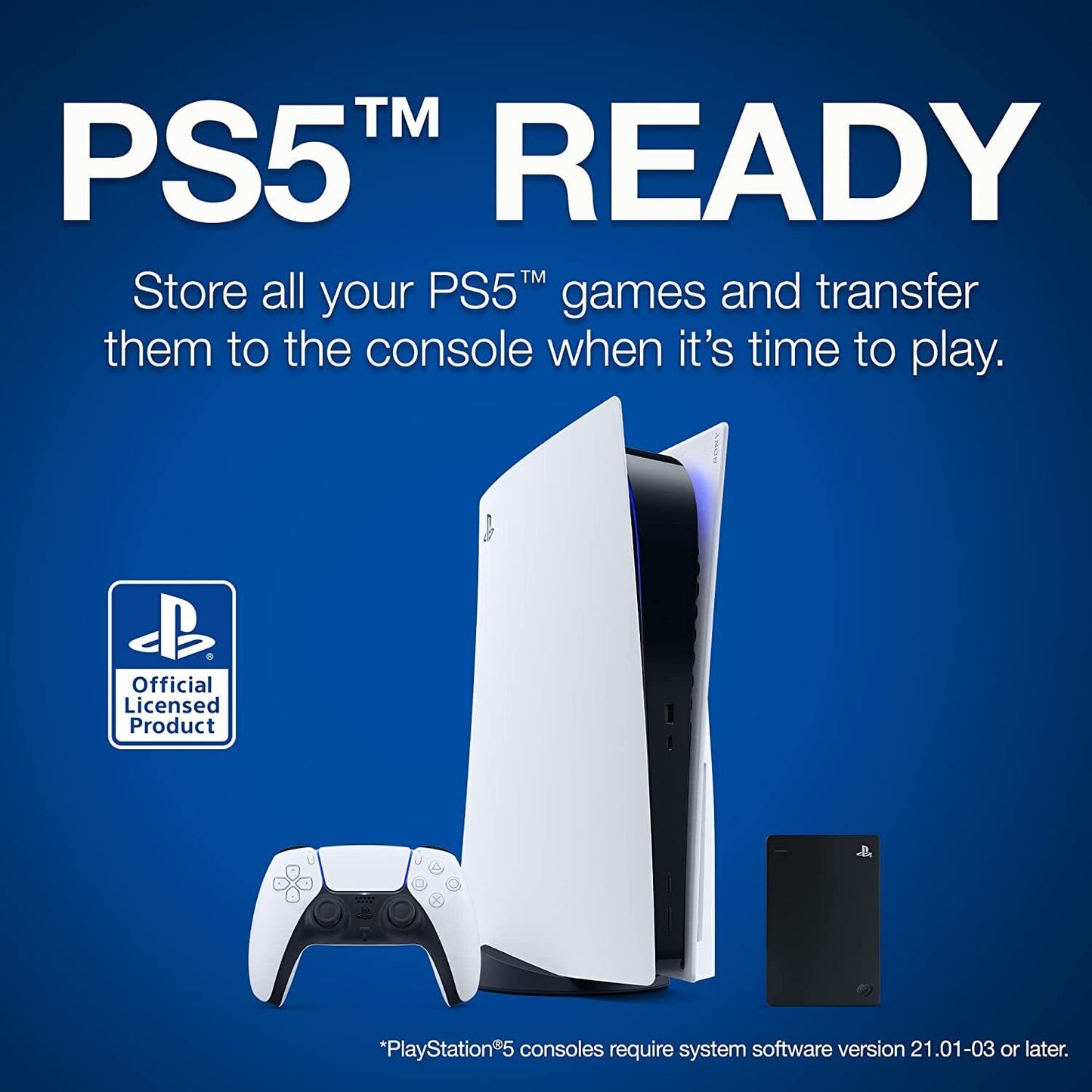Seagate Game Drive for PS4 and PS5, 2TB, Portable External Hard Drive