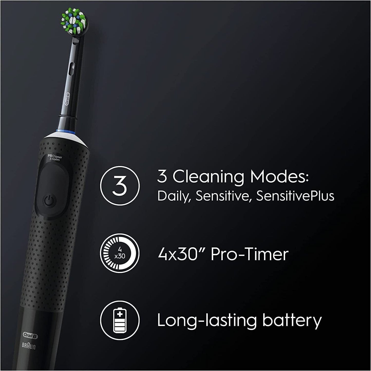 Oral-B Vitality Pro 2x Electric Toothbrushes, 2 Toothbrush Heads