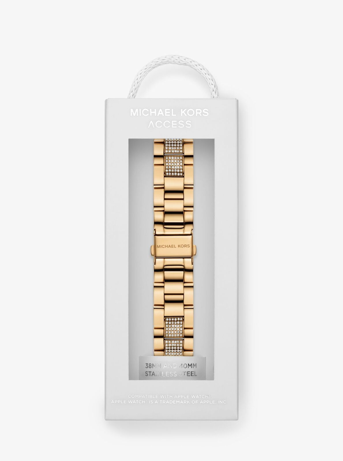 MICHAEL KORS - Pavé Gold-Tone Strap For Apple Watch