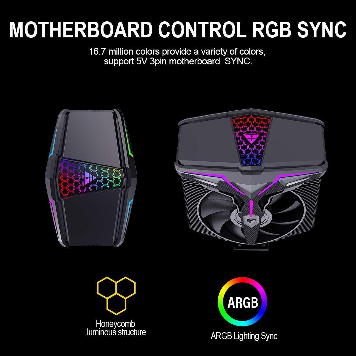 GOLDEN FIELD Wind Walker A-RGB CPU Cooler 4 HEATPIPES