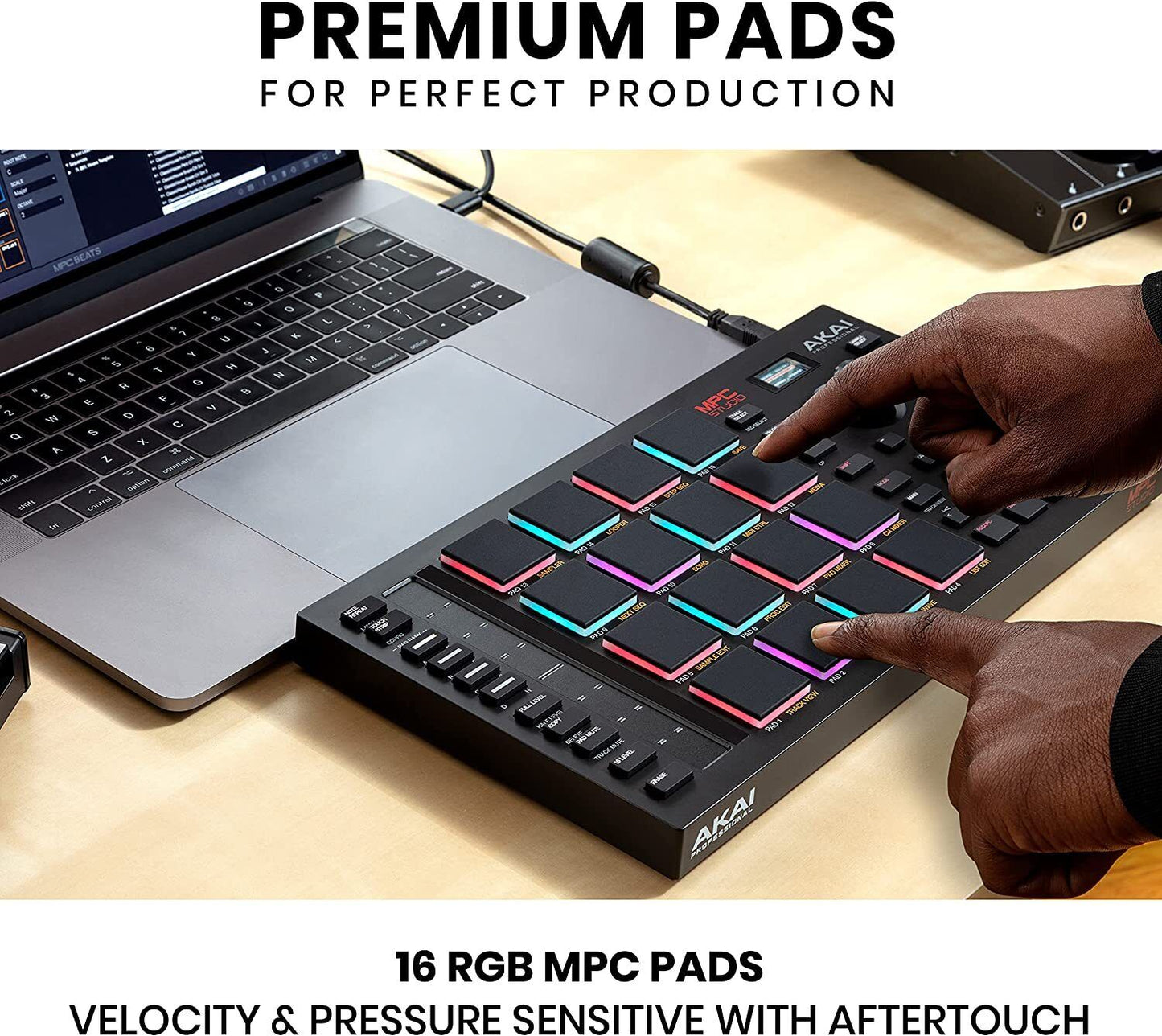 Akai Professional MPC Studio - MIDI Controller Beat Maker with 16 velocity sensi